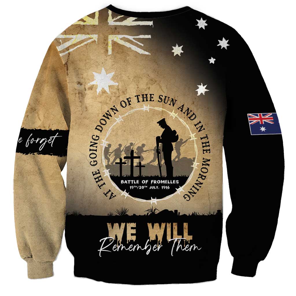 Australia ANZAC Day Sweatshirt Battle Of Fromelles Lest We Forget