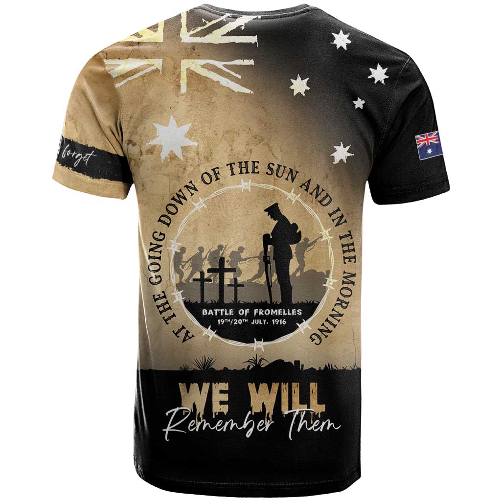 Australia ANZAC Day T Shirt Battle Of Fromelles Lest We Forget