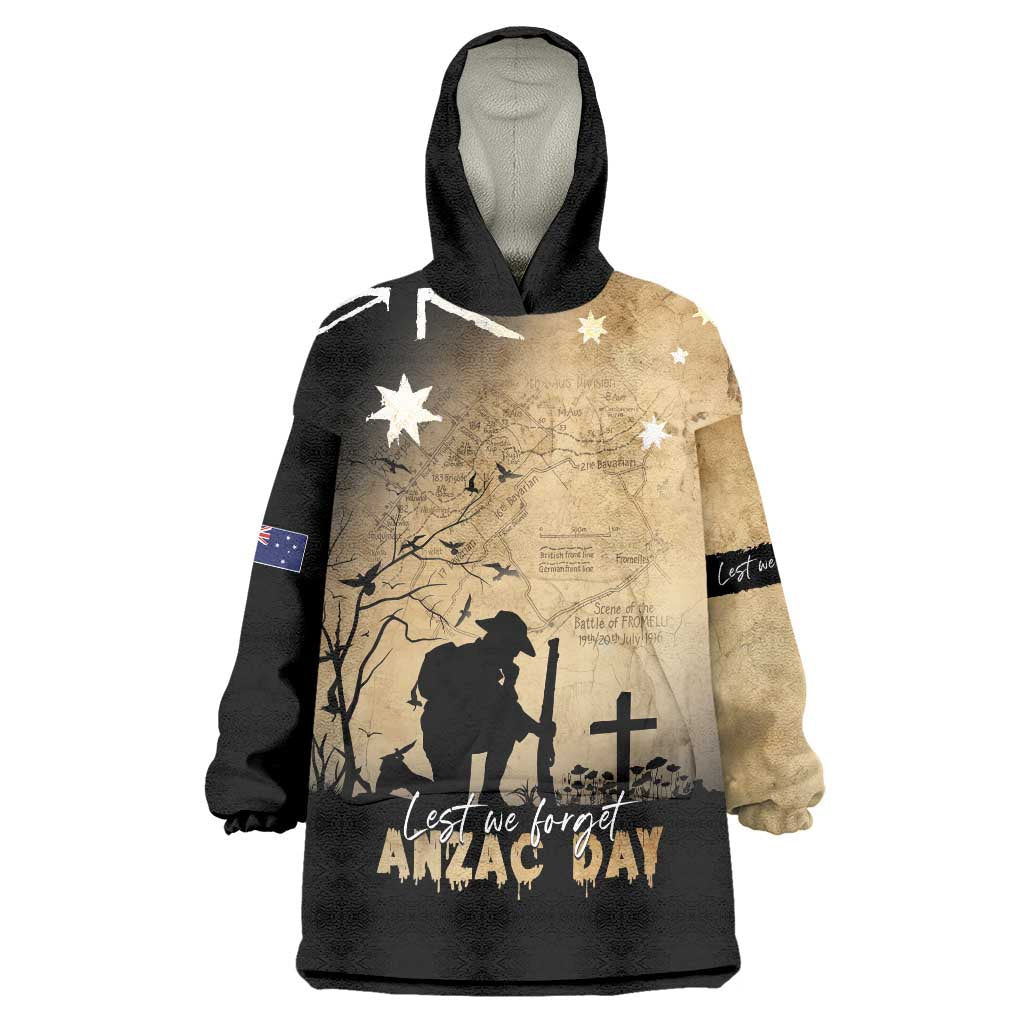 Australia ANZAC Day Wearable Blanket Hoodie Battle Of Fromelles Lest We Forget