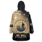 Australia ANZAC Day Wearable Blanket Hoodie Battle Of Fromelles Lest We Forget