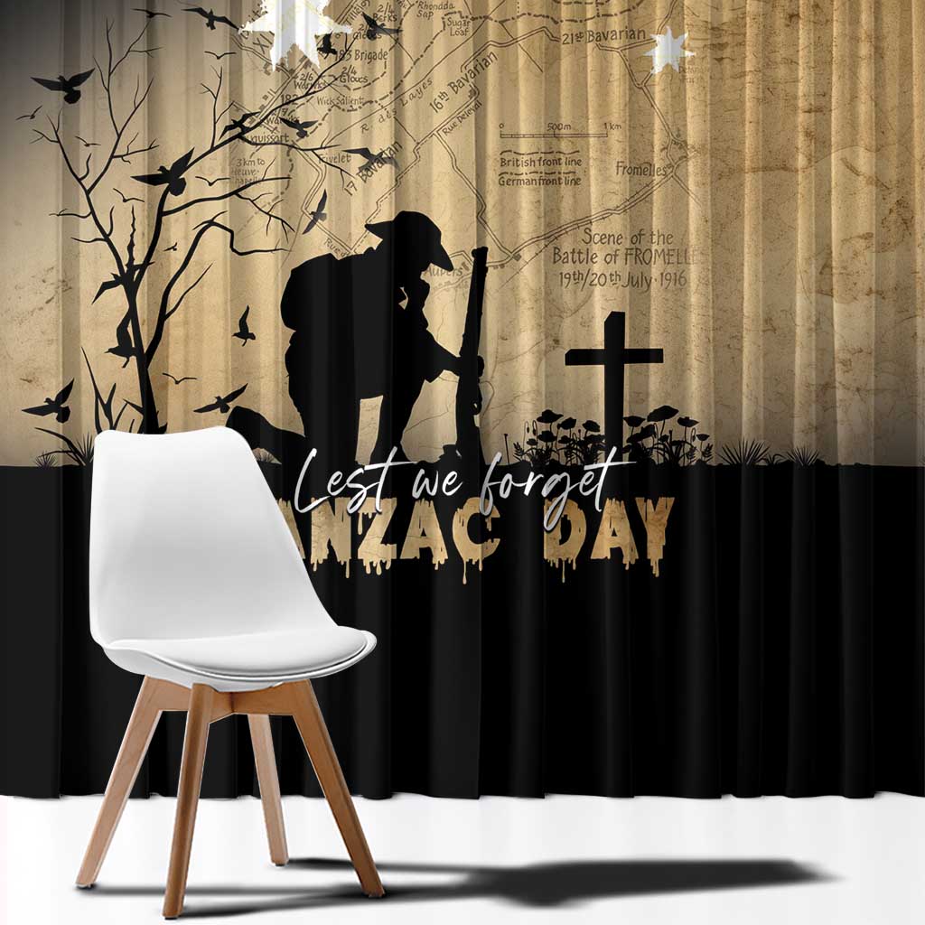 Australia ANZAC Day Window Curtain Battle Of Fromelles Lest We Forget