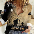 Australia ANZAC Day Women Casual Shirt Battle Of Fromelles Lest We Forget