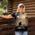 Australia ANZAC Day Women Polo Shirt Battle Of Fromelles Lest We Forget