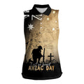 Australia ANZAC Day Women Sleeveless Polo Shirt Battle Of Fromelles Lest We Forget