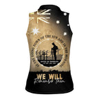 Australia ANZAC Day Women Sleeveless Polo Shirt Battle Of Fromelles Lest We Forget