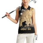 Australia ANZAC Day Women Sleeveless Polo Shirt Battle Of Fromelles Lest We Forget