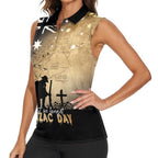 Australia ANZAC Day Women Sleeveless Polo Shirt Battle Of Fromelles Lest We Forget