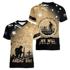 Australia ANZAC Day Women V-Neck T-Shirt Battle Of Fromelles Lest We Forget