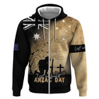Australia ANZAC Day Zip Hoodie Battle Of Fromelles Lest We Forget
