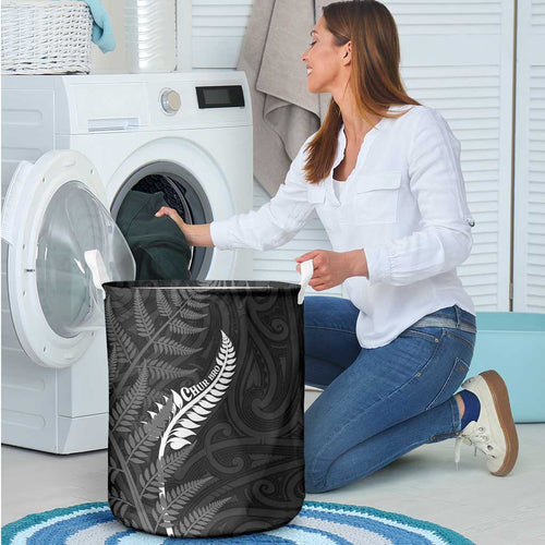New Zealand Chur Bro Laundry Basket Maori Koru With Silver Fern