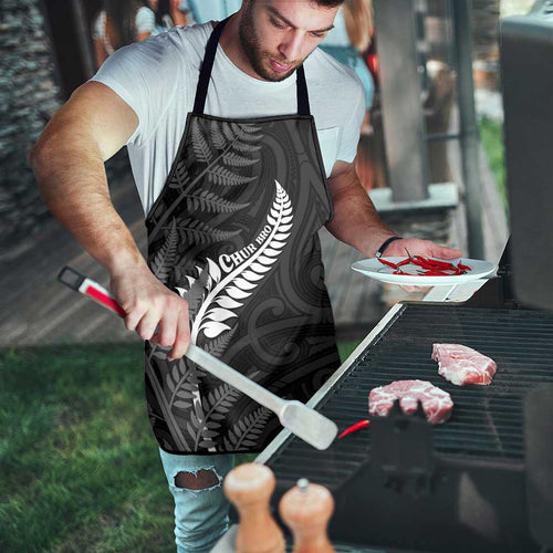 New Zealand Chur Bro Apron Maori Koru With Silver Fern