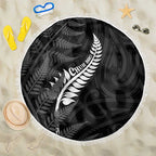 New Zealand Chur Bro Beach Blanket Maori Koru With Silver Fern