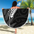 New Zealand Chur Bro Beach Blanket Maori Koru With Silver Fern