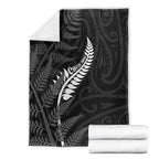 New Zealand Chur Bro Blanket Maori Koru With Silver Fern
