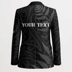 Personalised New Zealand Chur Bro Blazer Maori Koru With Silver Fern
