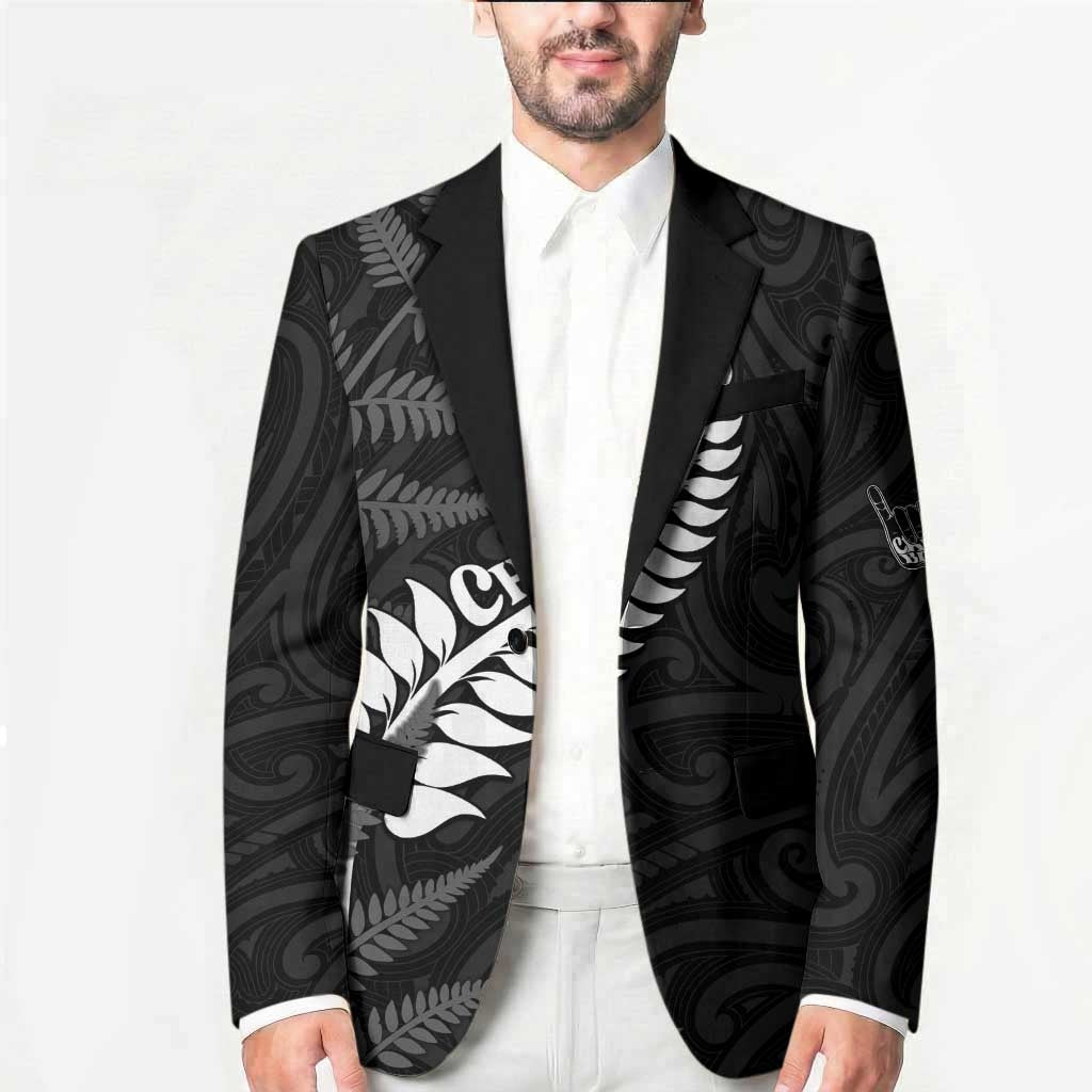 Personalised New Zealand Chur Bro Blazer Maori Koru With Silver Fern