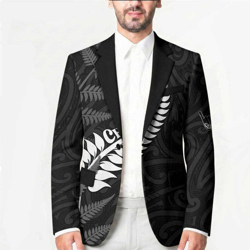 Personalised New Zealand Chur Bro Blazer Maori Koru With Silver Fern