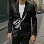Personalised New Zealand Chur Bro Blazer Maori Koru With Silver Fern