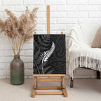 New Zealand Chur Bro Canvas Wall Art Maori Koru With Silver Fern