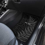 Personalised New Zealand Chur Bro Car Mats Maori Koru With Silver Fern