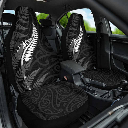 New Zealand Chur Bro Car Seat Cover Maori Koru With Silver Fern