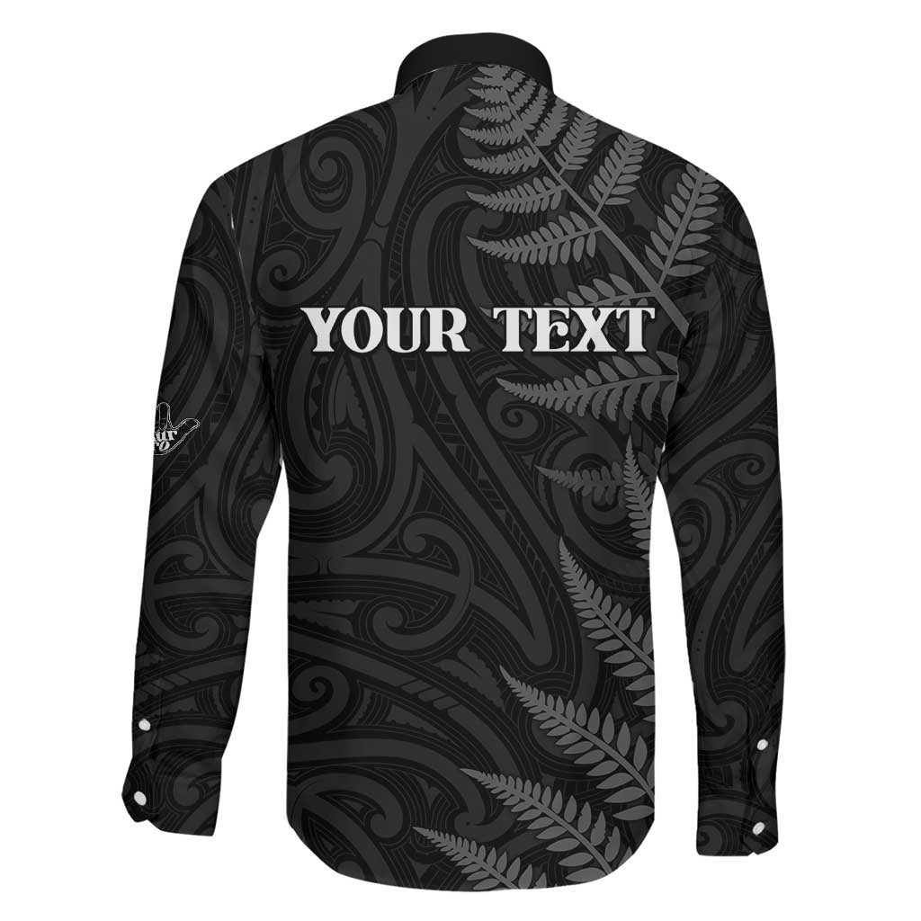 Personalised New Zealand Chur Bro Family Matching Off Shoulder Maxi Dress and Hawaiian Shirt Maori Koru With Silver Fern