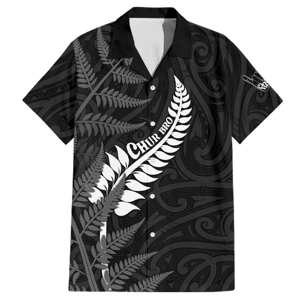 Personalised New Zealand Chur Bro Family Matching Summer Maxi Dress and Hawaiian Shirt Maori Koru With Silver Fern
