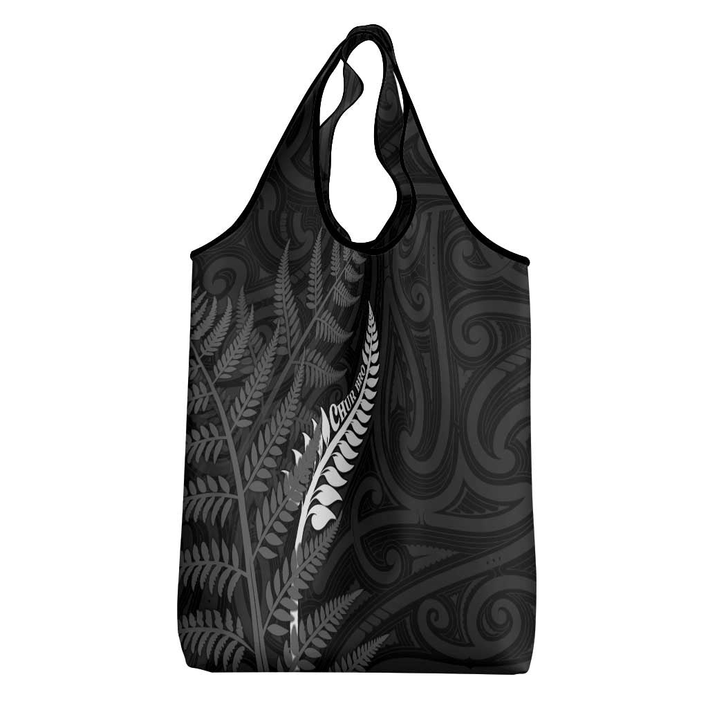 New Zealand Chur Bro Grocery Bag Maori Koru With Silver Fern