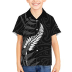 Personalised New Zealand Chur Bro Hawaiian Shirt Maori Koru With Silver Fern