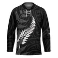 Personalised New Zealand Chur Bro Hockey Jersey Maori Koru With Silver Fern
