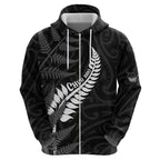 Personalised New Zealand Chur Bro Hoodie Maori Koru With Silver Fern