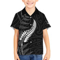 Personalised New Zealand Chur Bro Kid Hawaiian Shirt Maori Koru With Silver Fern