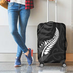 New Zealand Chur Bro Luggage Cover Maori Koru With Silver Fern