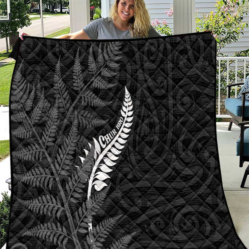 New Zealand Chur Bro Quilt Maori Koru With Silver Fern