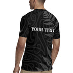 Personalised New Zealand Chur Bro Rugby Jersey Maori Koru With Silver Fern