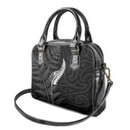 New Zealand Chur Bro Shoulder Handbag Maori Koru With Silver Fern