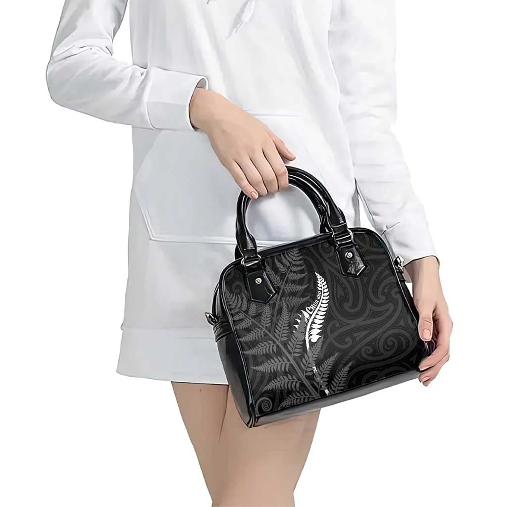 New Zealand Chur Bro Shoulder Handbag Maori Koru With Silver Fern