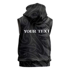 Personalised New Zealand Chur Bro Sleeveless Zip Hoodie Maori Koru With Silver Fern