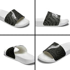 New Zealand Chur Bro Slide Sandals Maori Koru With Silver Fern