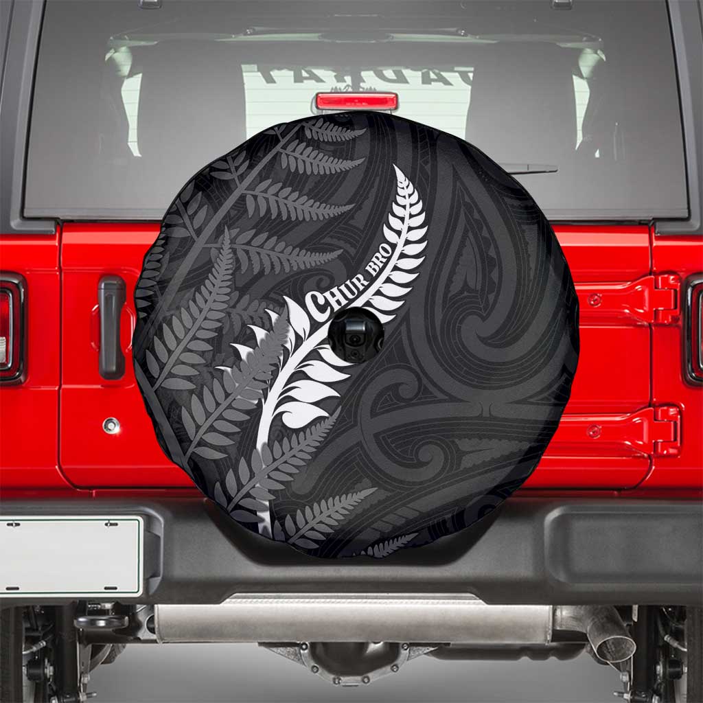 New Zealand Chur Bro Spare Tire Cover Maori Koru With Silver Fern