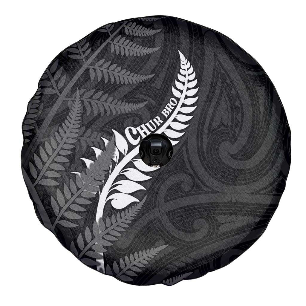 New Zealand Chur Bro Spare Tire Cover Maori Koru With Silver Fern