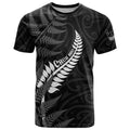 Personalised New Zealand Chur Bro T Shirt Maori Koru With Silver Fern