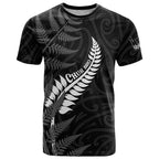 Personalised New Zealand Chur Bro T Shirt Maori Koru With Silver Fern