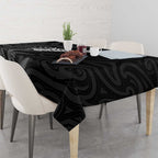 New Zealand Chur Bro Tablecloth Maori Koru With Silver Fern