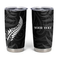 Personalised New Zealand Chur Bro Tumbler Cup Maori Koru With Silver Fern