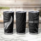 Personalised New Zealand Chur Bro Tumbler Cup Maori Koru With Silver Fern