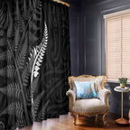 New Zealand Chur Bro Window Curtain Maori Koru With Silver Fern