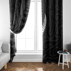 New Zealand Chur Bro Window Curtain Maori Koru With Silver Fern