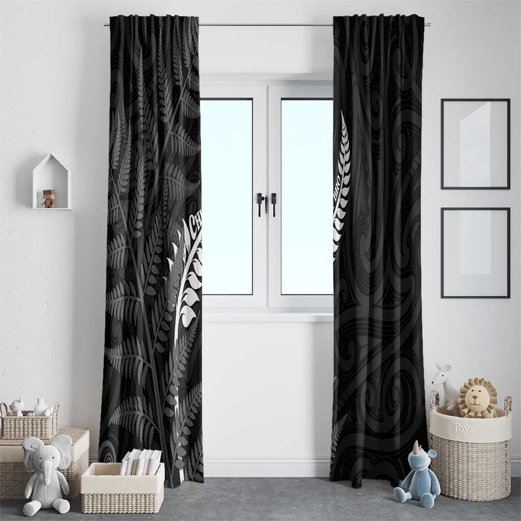 New Zealand Chur Bro Window Curtain Maori Koru With Silver Fern