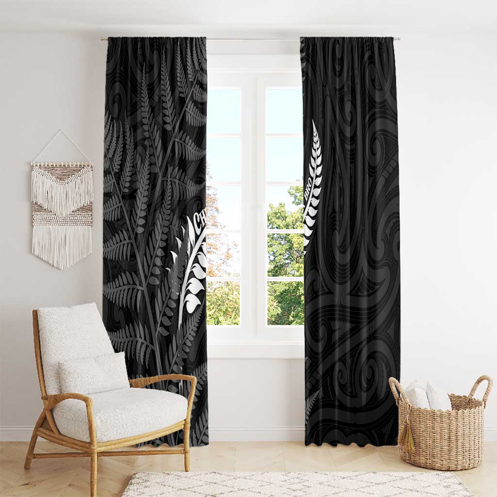 New Zealand Chur Bro Window Curtain Maori Koru With Silver Fern
